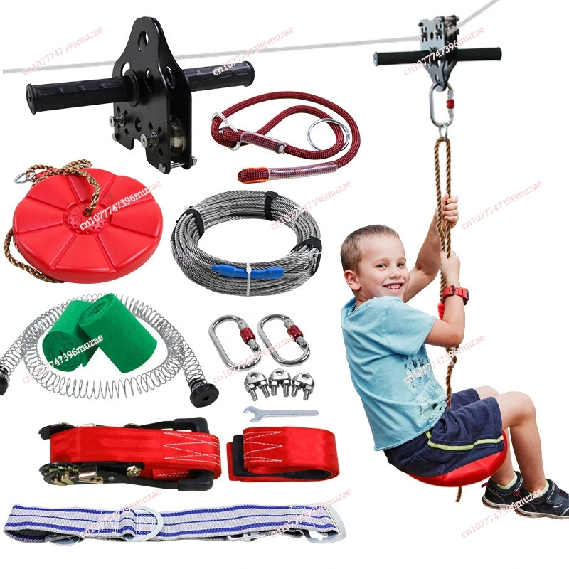 Outdoor Adventure Ziplines & Waterfall - Kit de Tirolina para Niños con