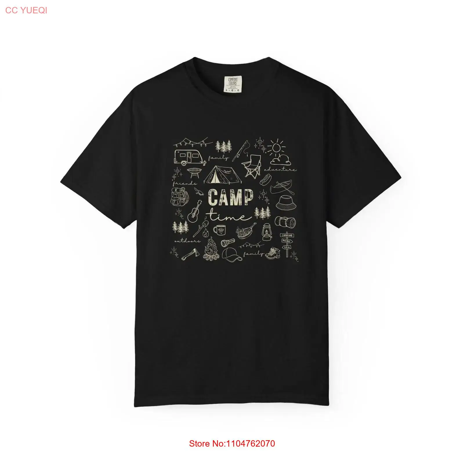 Outdoor Adventure Wear - Camiseta de camping con diseño de