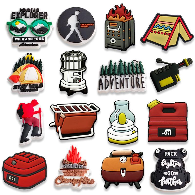 16 adornos para zapatos de cam - Outdoor Adventure Birthday Party reseña y precio