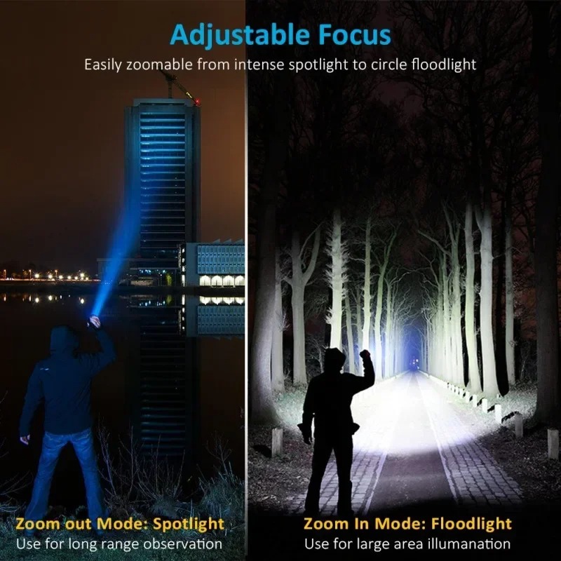 Linterna LED T6 Recargable, Li - Outdoor Adventure Hunt reseña y precio