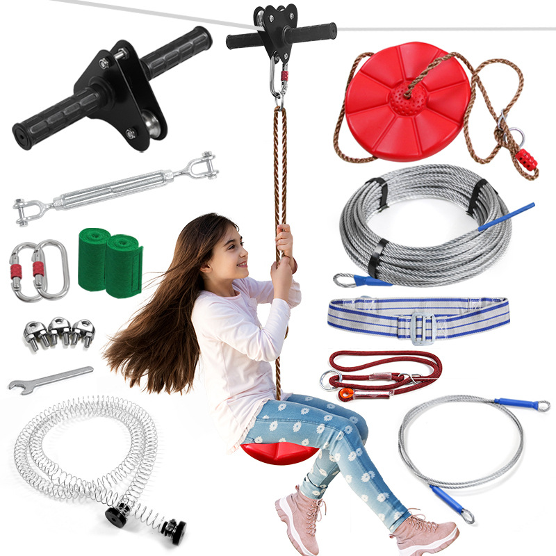 Kit de Tirolina para Niños con - Outdoor Adventure Ziplines & Waterfall reseña y precio