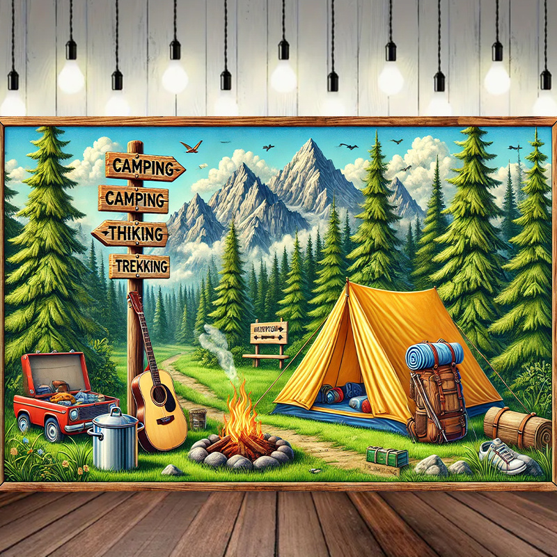 1 fondo para acampar y aventur - Outdoor Adventure Birthday Party reseña y precio