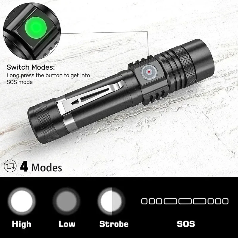Linterna LED T6 Recargable, Li - Outdoor Adventure Hunt reseña y precio